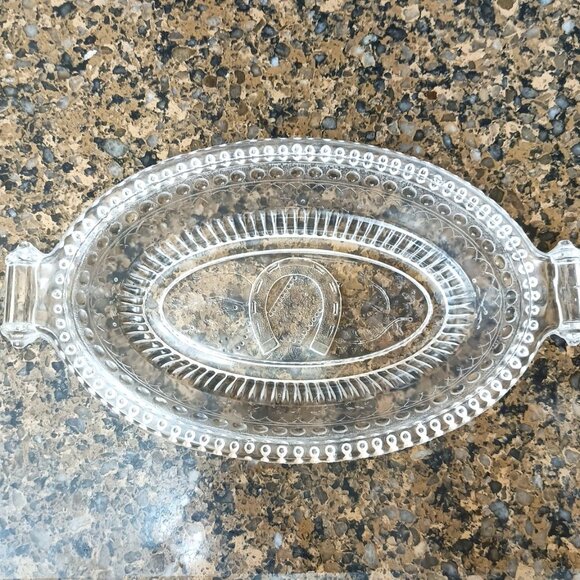 Adams & CO Other - ANTIQUE ADAMS & CO EAPG GOOD LUCK HORSESHOE / PRAYER RUG PATTERN GLASS